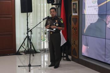 Jaksa Agung Muda Intelijen Berikan Pengarahan Di Acara Pencanangan Pembangunan Zona Integritas WBBM Pada Puspenkum